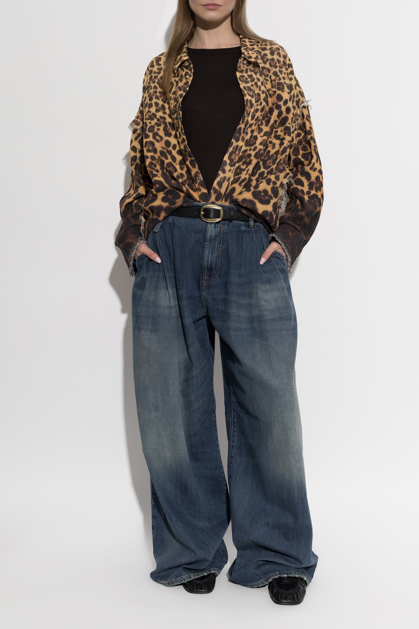 R13 Cotton shirt with animal motif | Women's | Vitkac